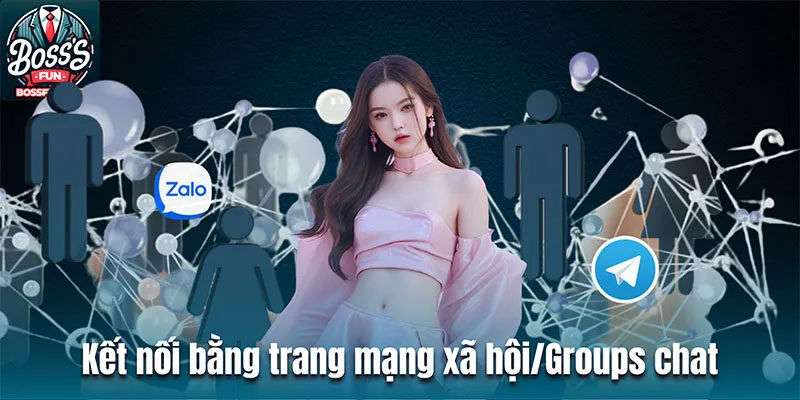 Kết nối bằng trang mạng xã hội/Groups chat